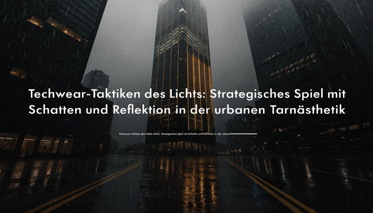 Techwear-Taktiken des Lichts: Strategisches Spiel mit Schatten und Reflektion in der urbanen Tarnästhetik - Naschkater