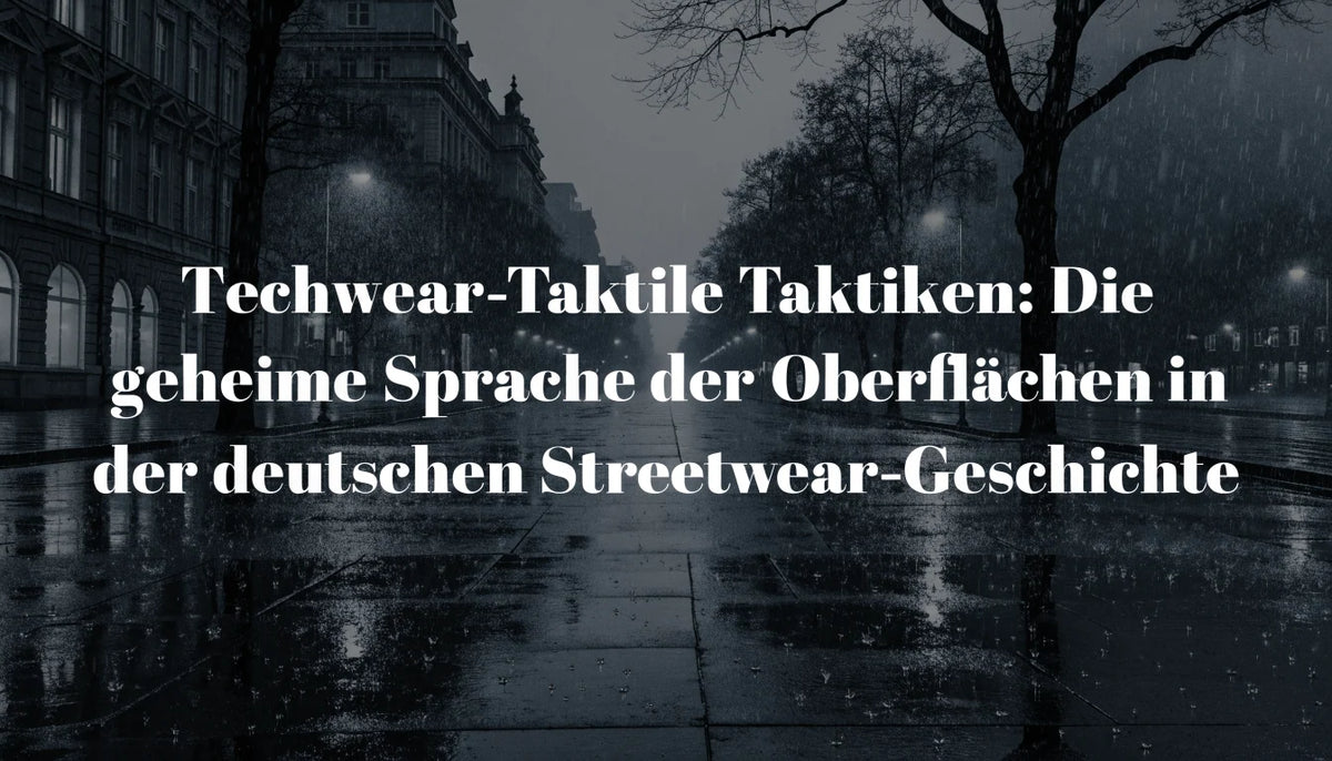 Techwear-Taktile Taktiken: Die geheime Sprache der Oberflächen in der deutschen Streetwear-Geschichte
