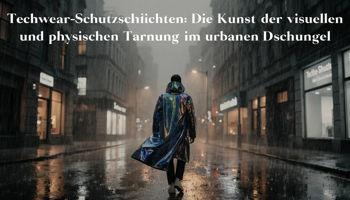 Techwear-Schutzschichten: Die Kunst der visuellen und physischen Tarnung im urbanen Dschungel