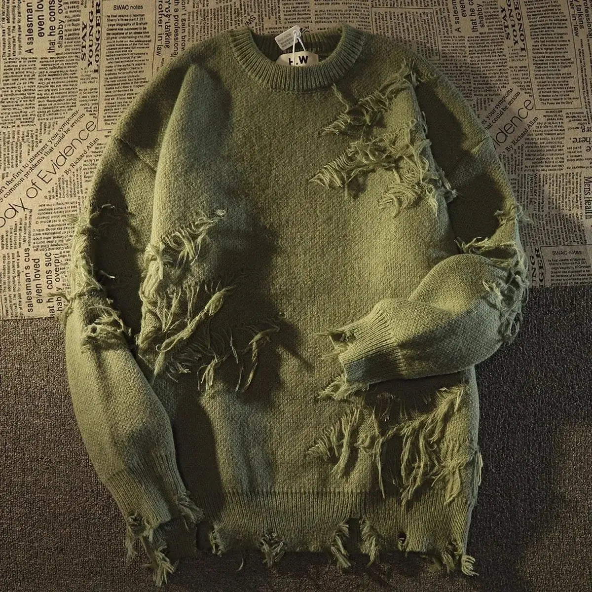 Nachrichten Features Trends 2024 koreanischen Stil Kleidung Rundhals ausschnitt Strick Mode übergroße Herbst Winter Pullover Quasten Loch Pullover