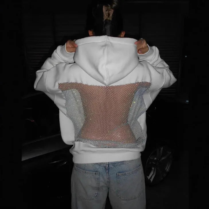 Naschkater Crystal Mesh Hoodie // Statement - Hoodie - Naschkater