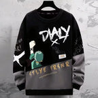 Cooler Herren-Hoodie mit Fake-Zweiteiler-Design, Frühling-Herbst Neue Koreanische Version, Modische Jugendliche Studenten-Jacke
