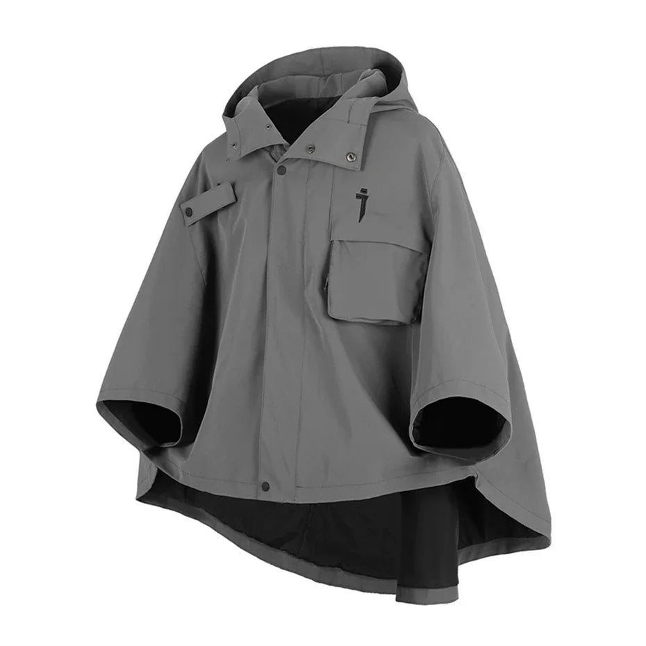 Naschkater Techwear Poncho // Urbaner Windbreaker // - Naschkater