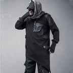 Naschkater Techwear Sweatshirt // Asymmetrisch // Schwarz - Naschkater