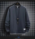 Cooler Herren-Hoodie mit Fake-Zweiteiler-Design, Frühling-Herbst Neue Koreanische Version, Modische Jugendliche Studenten-Jacke
