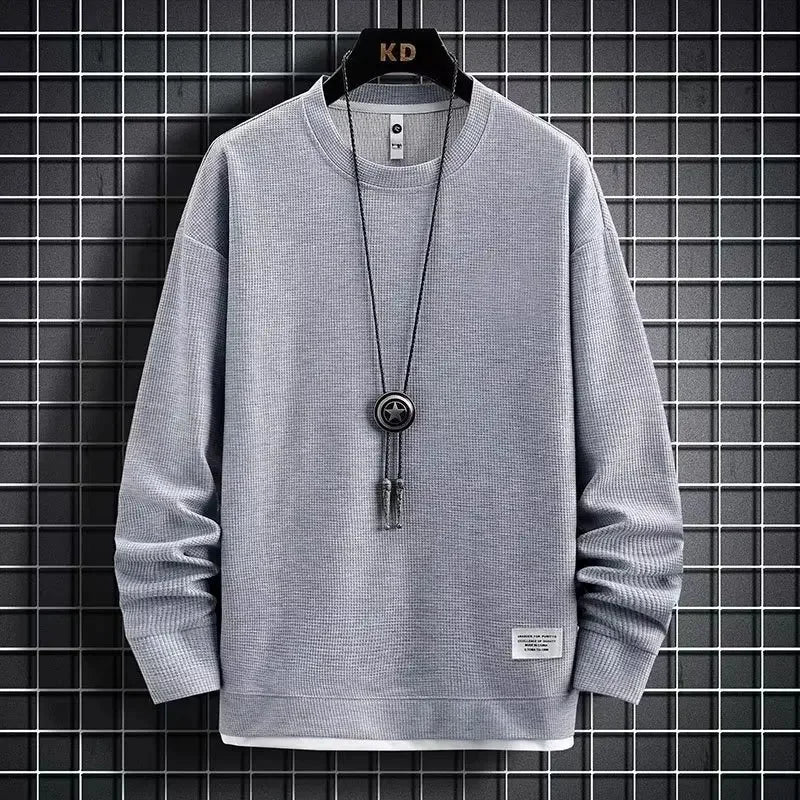 Cooler Herren-Hoodie mit Fake-Zweiteiler-Design, Frühling-Herbst Neue Koreanische Version, Modische Jugendliche Studenten-Jacke