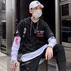 Naschkater Distressed Hoodie // Streetwear Overlay // - Naschkater