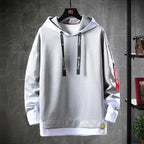 Cooler Herren-Hoodie mit Fake-Zweiteiler-Design, Frühling-Herbst Neue Koreanische Version, Modische Jugendliche Studenten-Jacke