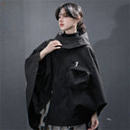 Naschkater Techwear Poncho // Urbaner Windbreaker // - Naschkater