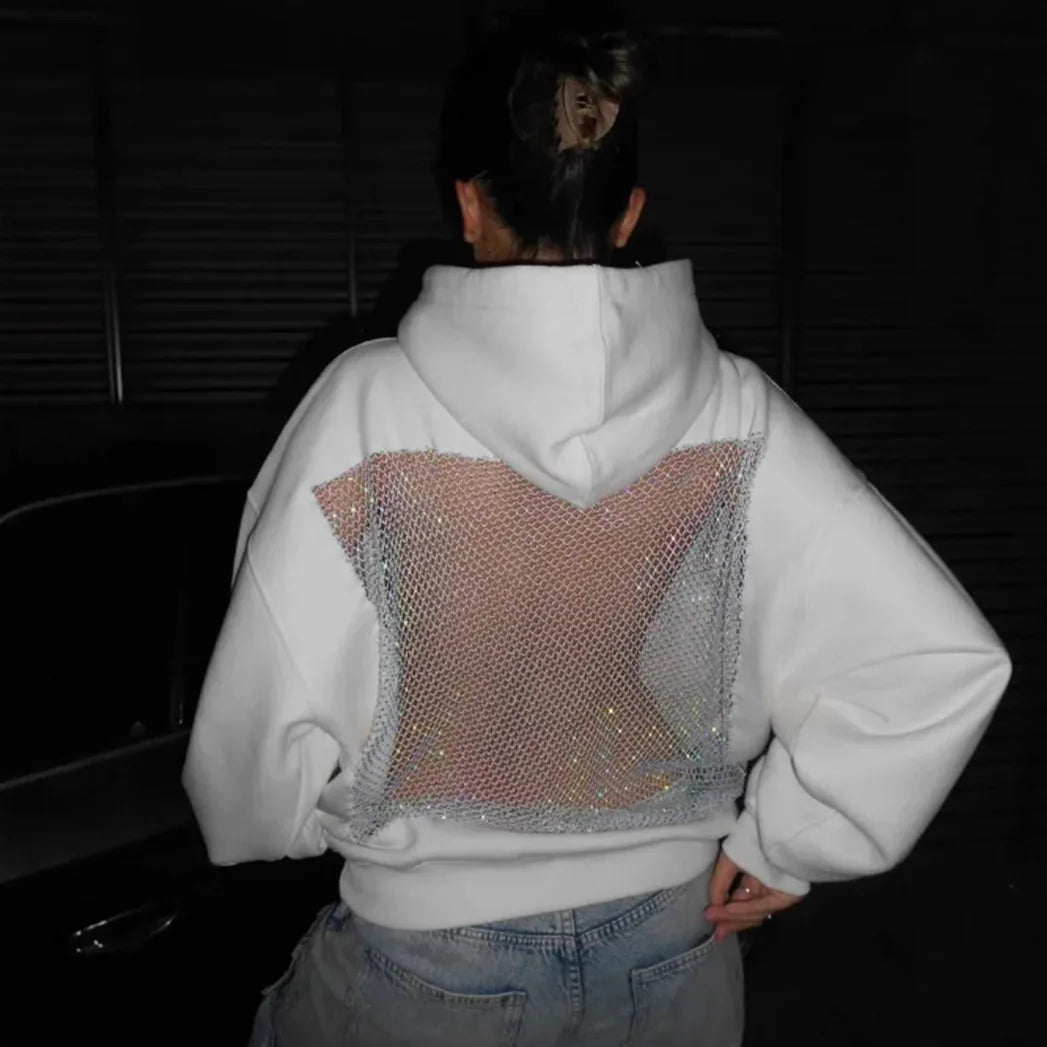 Naschkater Crystal Mesh Hoodie // Statement - Hoodie - Naschkater