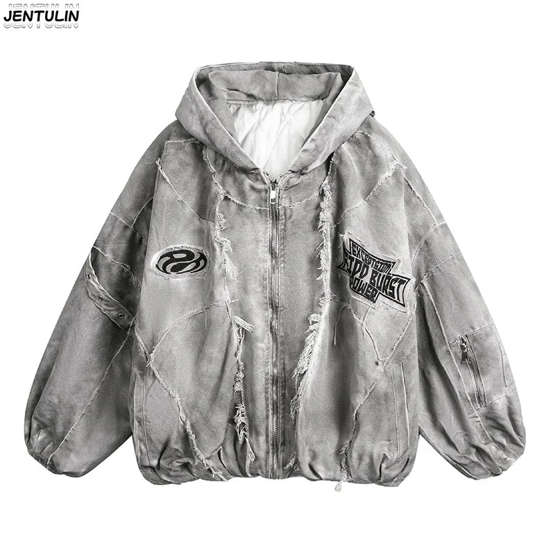 Herbst Winter Neue männer Flut Original Design Techwear High Street Fashion Trend Vintage Jacke Chic Casual Mäntel Männer Kleidung