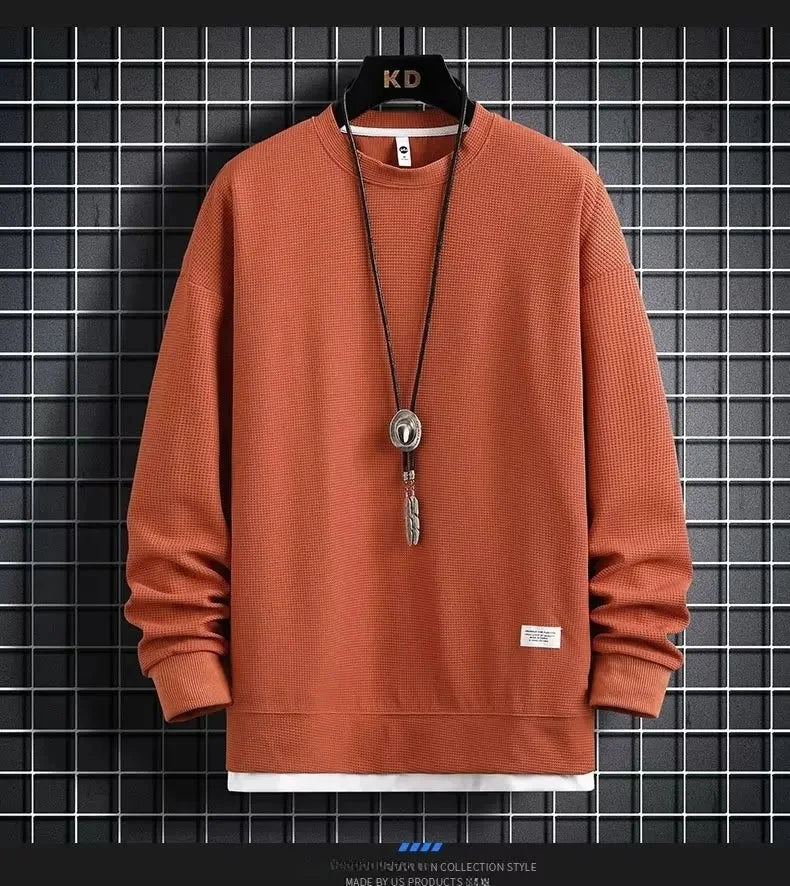 Cooler Herren-Hoodie mit Fake-Zweiteiler-Design, Frühling-Herbst Neue Koreanische Version, Modische Jugendliche Studenten-Jacke