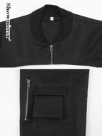 Naschkater Techwear Bolero // Black Cyber Crop Top - Naschkater